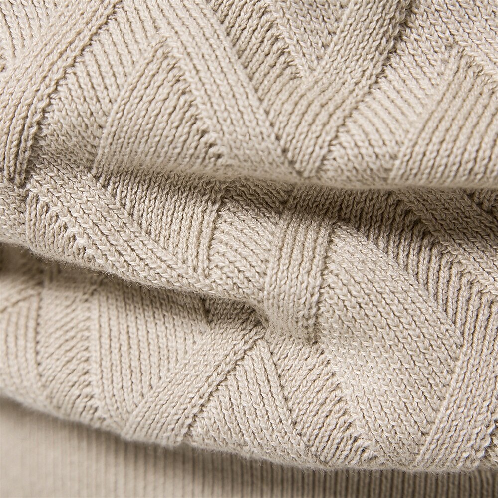 Herr Pullover tröja Sticka Ensfärgat Rund hals Stickat Elegant Jul Utomhus Kläder Raglanärm Vår Höst Svart Rubinrött S M L 2025 - $36.99 –P14