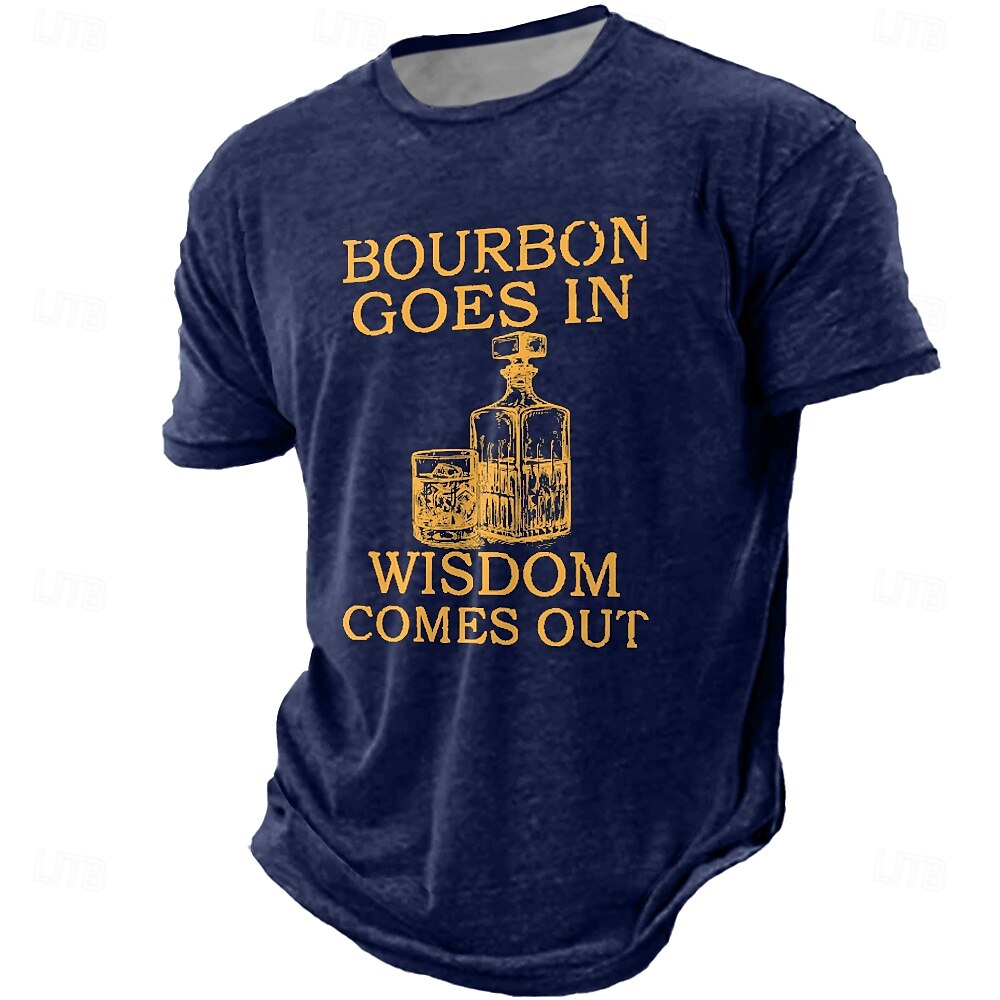 Voor heren Grappig jargon T-shirt Korte mouw T-shirt 3D-afdrukken Strakke ronde hals Overhemd Modieus Dagelijks Straat Dagelijks Zwart blauw Bruin Zomer Lente Kleding S M L XL XXL XXXL 2025 - $17.99 –P4