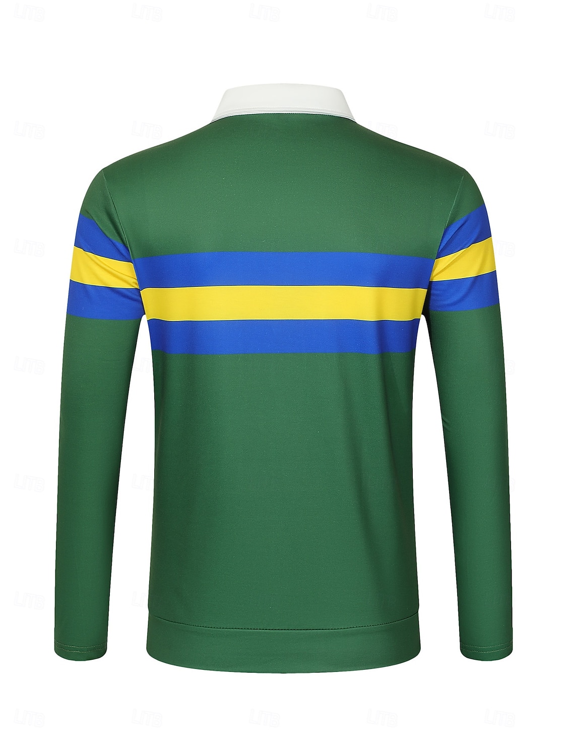Herren Poloshirts Golf Poloshirts Strasse Geschäft Klassisch Langarm Modisch Basic Farbblock Streifen Knopf Herbst Winter Regular Fit Marineblau Grün Poloshirts 2025 - $23.99 –P4