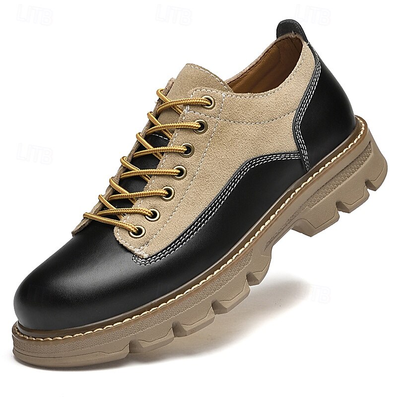 scarpe stringate in pelle sintetica e pelle scamosciata resistenti da uomo: calzature casual eleganti per l'uso quotidiano e all'aperto del 2025 a $28.99 –P2