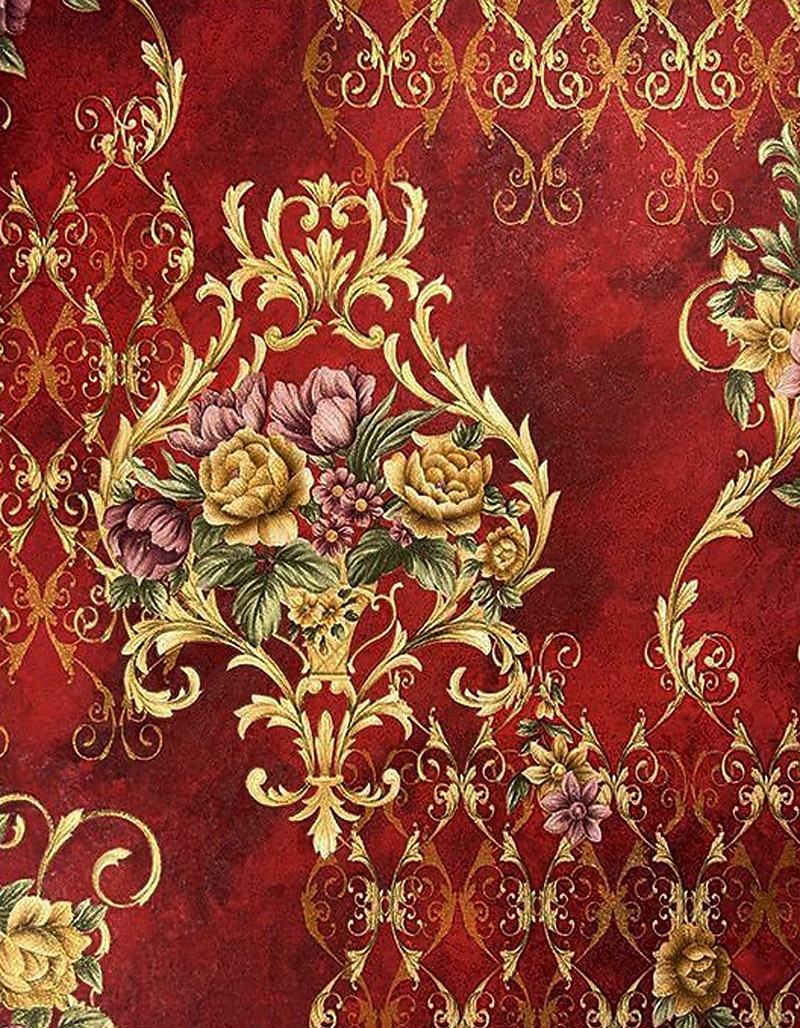 1 rulle 3d europeisk damast icke självhäftande tapet präglad sovrum sänggavel vardagsrum bakgrund väggdekoration vattentät tapet 950x53cm/374x20.87inch 2026 - $47.99 –P11