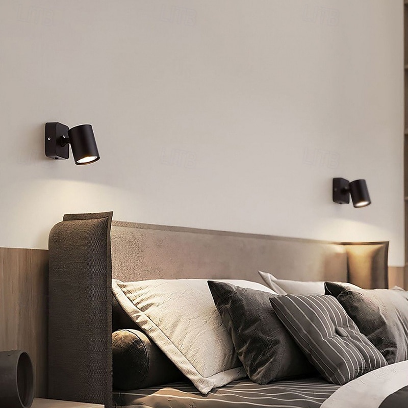 Simplicity Metal Wall Sconce 1 Light Bedside Bedroom Hotel Wall Lamp Creative Simple Indoor Lighting Fixture 85-265V 2026 - $41.99 –P5