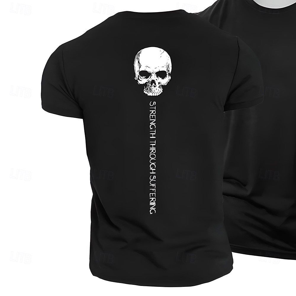 Herre Hodeskaller Morsom T skjorte Kortermet T skjorte 3D-utskrift Crew-hals Skjorte Mote Daglig Gate Daglig Svart Blå Grønn Sommer Vår Klær S M L XL XXL XXXL 2025 - $17.99 –P6
