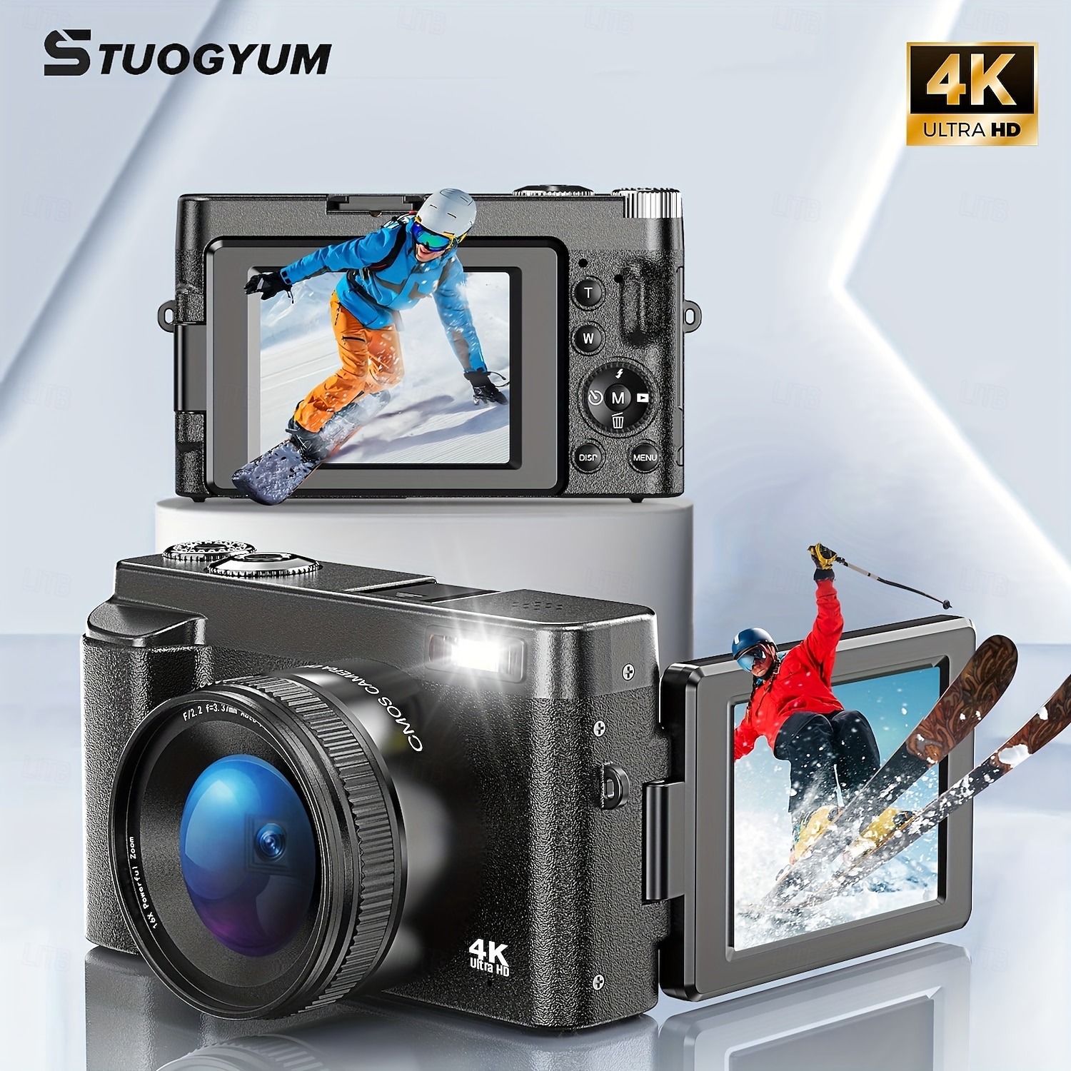 2025年 4k デジタルカメラ 48MP カメラ オートフォーカス コンパクトデジタルカメラ フラッシュライト付き ポイントアンドシュートカメラ 小型デジタルカメラ  コレクション – $151.99 –P4
