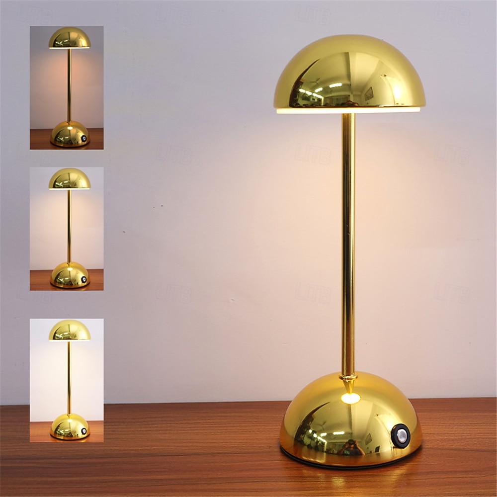 lampada da scrivania retrò in metallo - luce da comodino touch con ricarica wireless tramite USB per casa, soggiorno, camera da letto, 1 pz del 2025 a $45.99 –P2