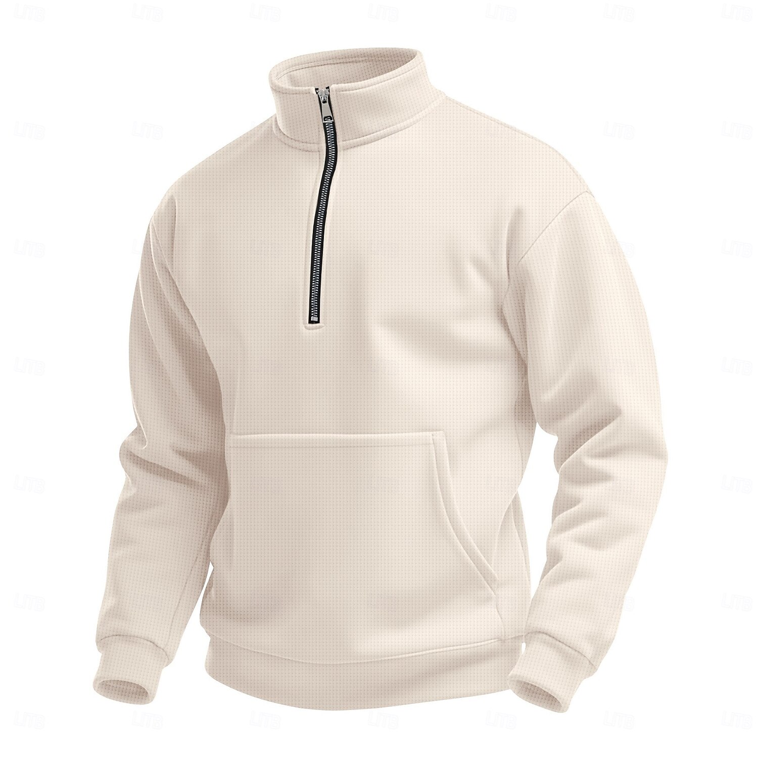 Hombre Sudadera Sudadera con estampado de gofres Sudadera con un cuarto de cremallera Negro Blanco Azul Piscina Caqui Gris Media cremallera Plano Deporte Diario Festivos Poliéster Ropa de calle Casual 2025 - $22.99 –P11