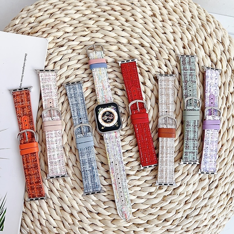 Solo Loop Συμβατό με Ζάντα ρολογιού Apple Watch 38mm 40mm 41mm 42mm 44mm 45mm 49mm Ρυθμιζόμενο Ύφασμα Ανταλλακτικό λουράκι ρολογιού για iwatch Ultra 2 Series 9 8 7 SE 6 5 4 3 2 1 2025 - $17.99 –P1