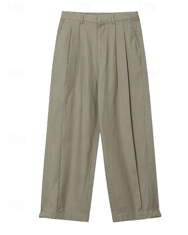 Herren Leinenhose Baumwollhosen Hose Hosen Sommerhosen Tasche Gerade geschnitten Glatt Komfort Atmungsaktiv Urlaub Täglich Festtage Hawaiianisch Boho Armeegrün Marineblau 2025 - $27.99 –P4