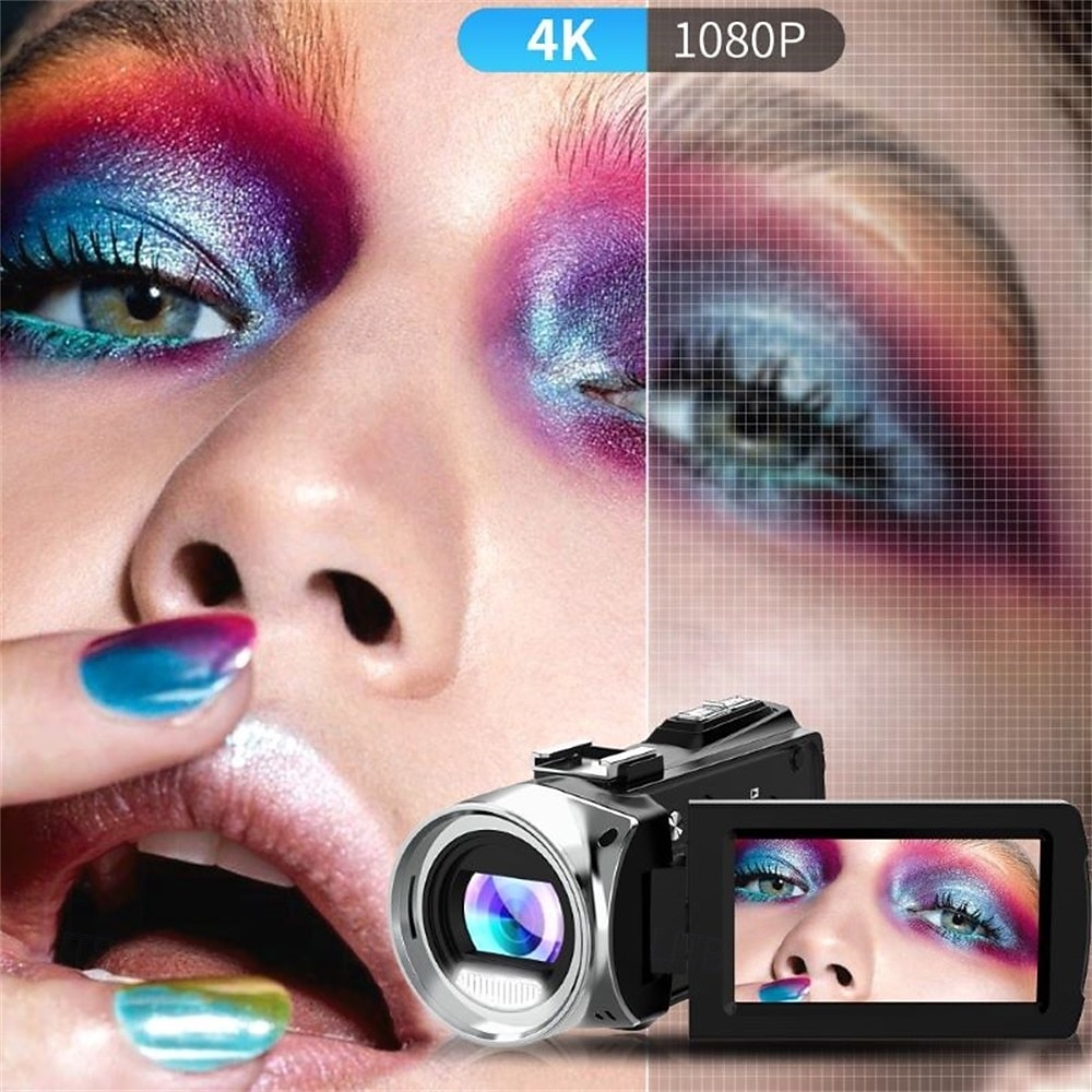 2025年 ビデオカメラ、ビデオカメラ、HD 4K、48MP、ビデオレコーダー、カメラ、ビデオブログ用カメラ、DV、ビデオカメラ、デジタルズーム コレクション – $147.99 –P8
