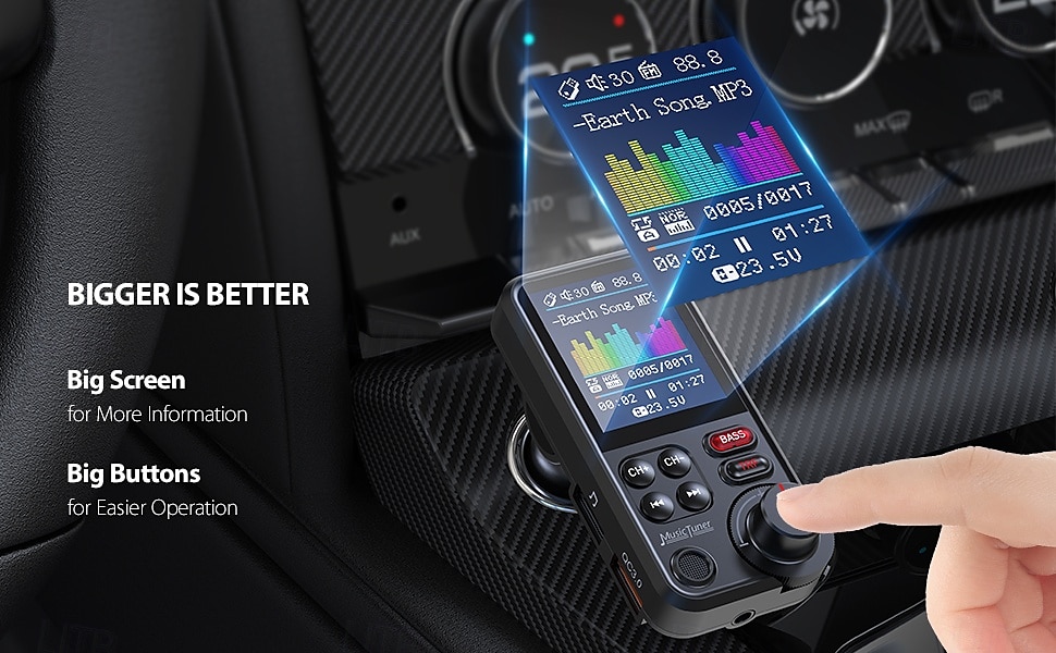 bt93 автомобильный комплект громкой связи bluetooth 5.0 трансмистер fm qc3.0 быстрая зарядка беспроводной автомобильный mp3-плеер bluetooth автомобильный трансмитер fm 2025 - $47.99 –P2