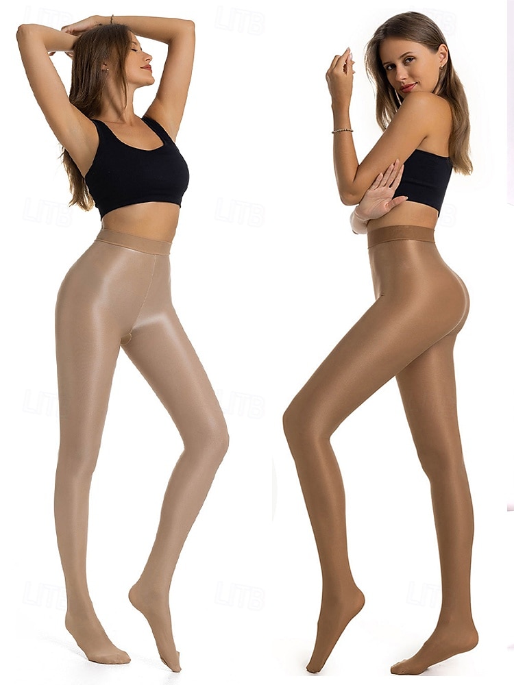 גרביונים לעיצוב מותן גבוה לנשים בגימור מבריק - טייץ אלגנטי של שיבין למסיבות, אירועים רשמיים וללבוש יומיומי 2025 - $14.99 –P1