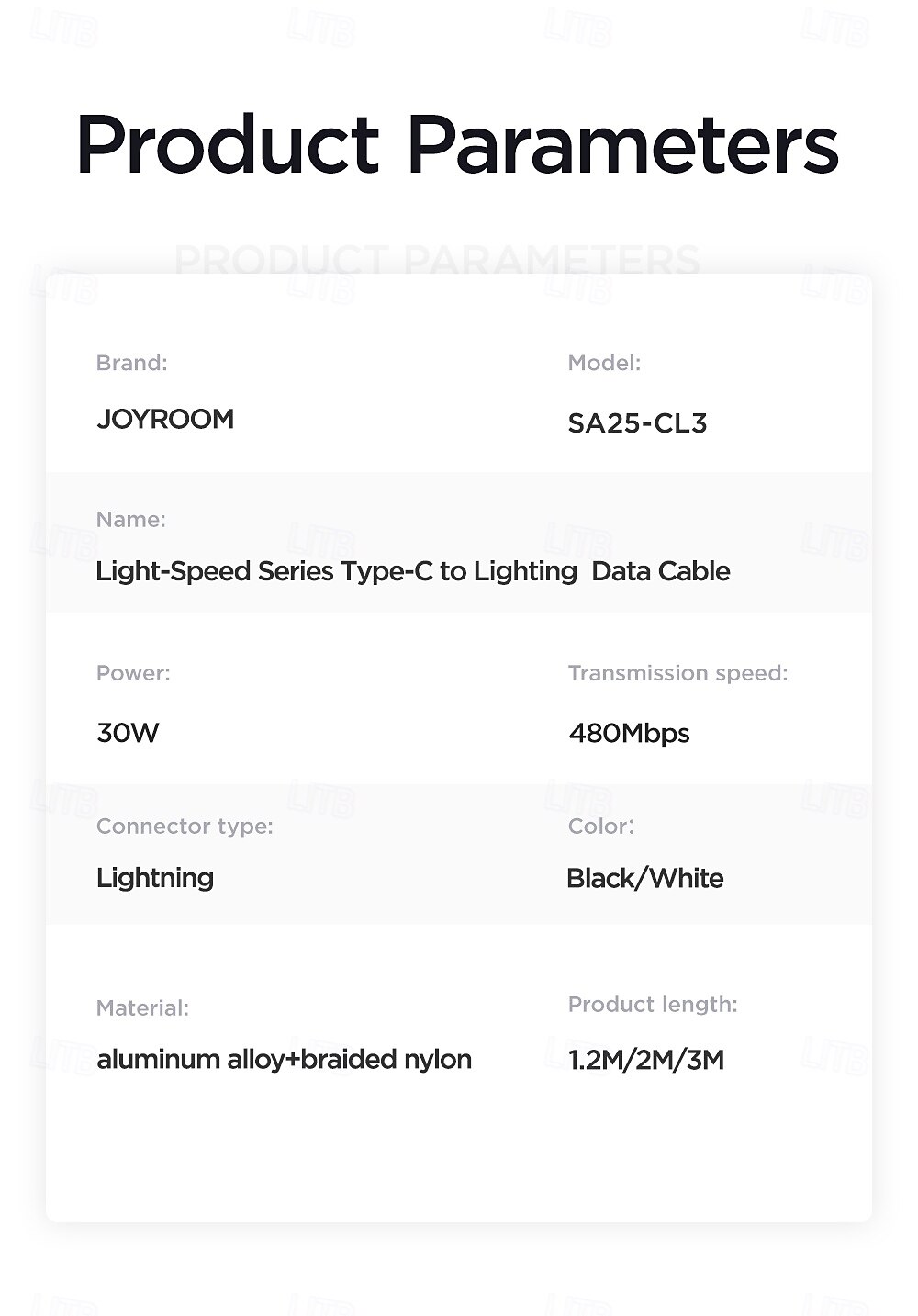 Комната отдыха Кабель молнии 30W 3,9 фута USB C к молнии 3 A Быстрая зарядка нейлон плетеный Прочный Анти-складывание Назначение iPhone Аксессуар для мобильных телефонов 2025 - $15.99 –P9