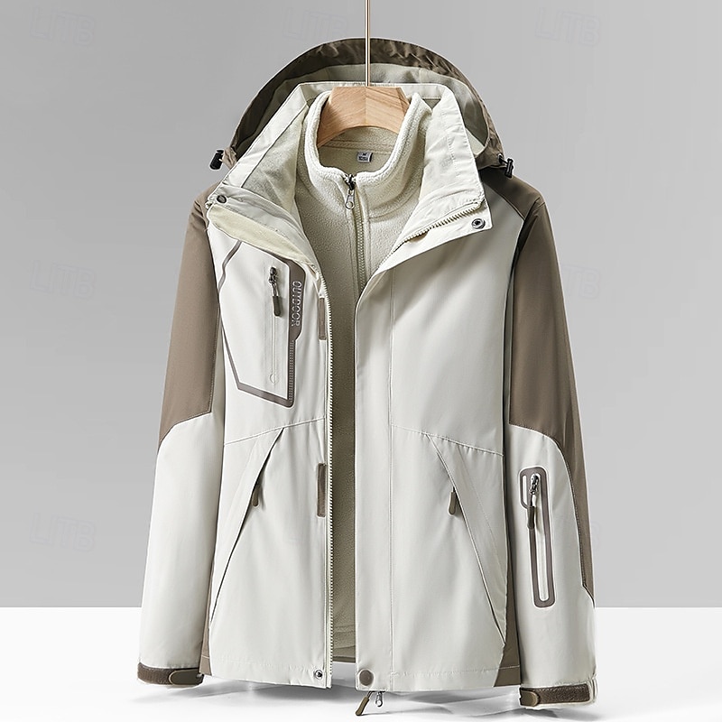 Per donna Giacca Softshell Giubbino da escursione Inverno All'aperto Antivento Resistente all'acqua Giacca 3 in 1 Giacche in pile Giacca a vento Viaggi Nero Avorio Rosa Verde del 2025 a $90.99 –P3
