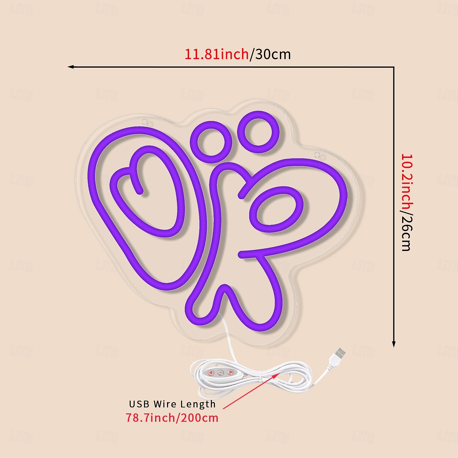 Olivia Glowing Neon Art Sign Light Dimmable Purple LED Light USB Powered Switch Control Perfect for Bedroom Living Room College Dorm Girls Room Decor Unique Gift Wall Decorations 2025 - $53.99 –P1