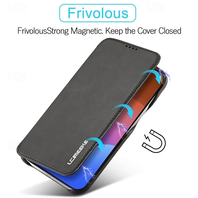 Custodia per telefono per iPhone 16 Pro Max Plus iPhone 15 Pro Max Plus iPhone 14 13 12 11 Pro Max Plus Mini Cover flip con slot per schede anti-caduta retrò TPU pelle PU del 2025 a $19.99 –P12