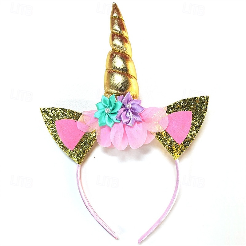 Kids Girls' Hair Accessories Active Sweet Party Birthday Unicorn Silver Gold 2025 - $3.99 –P2