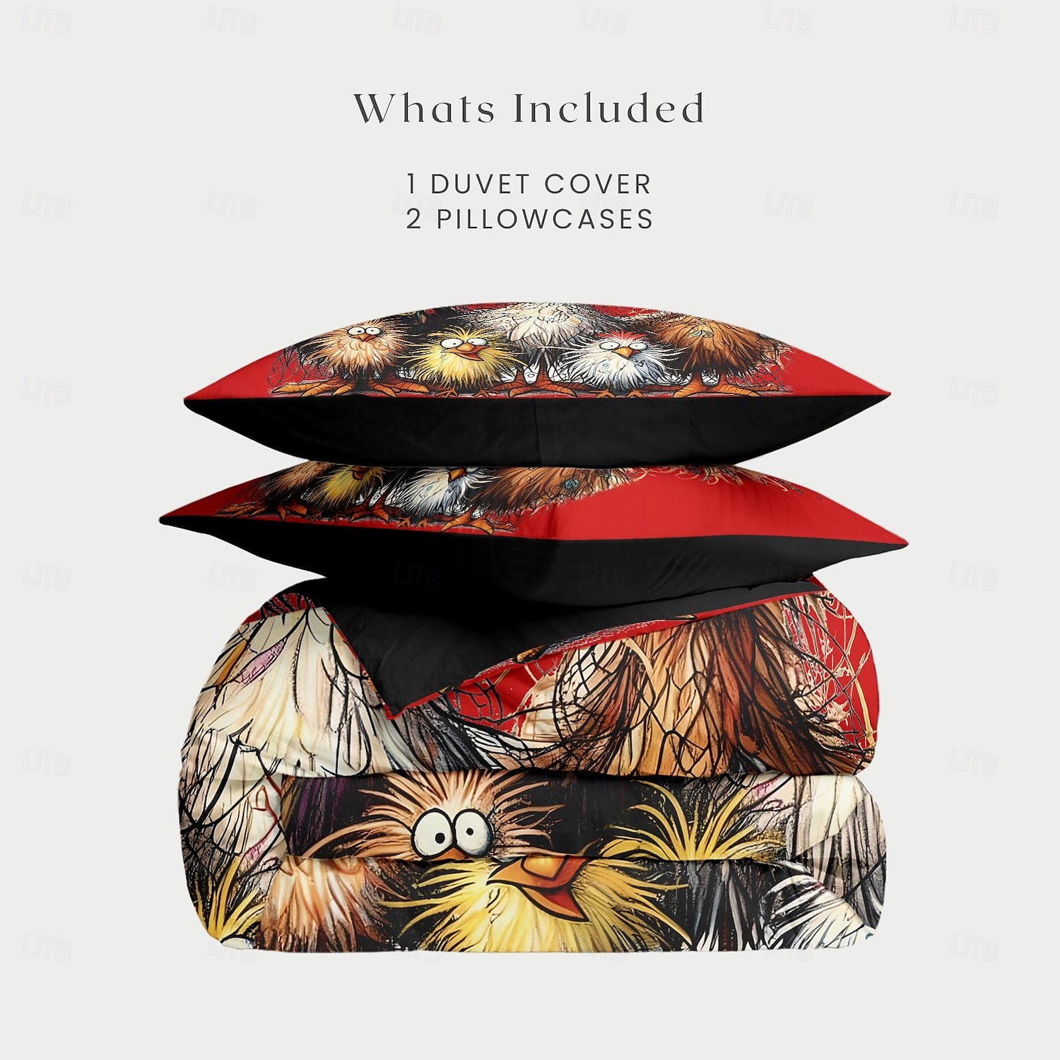 Rooster Funny Duvet Cover Set 100% Cotton Soft and Comfortable Bedding Set with Fun Rooster Print Cozy and Stylish Perfect for Bedroom Decor Easy Care and Machine Washable 2025 - $60.99 –P14