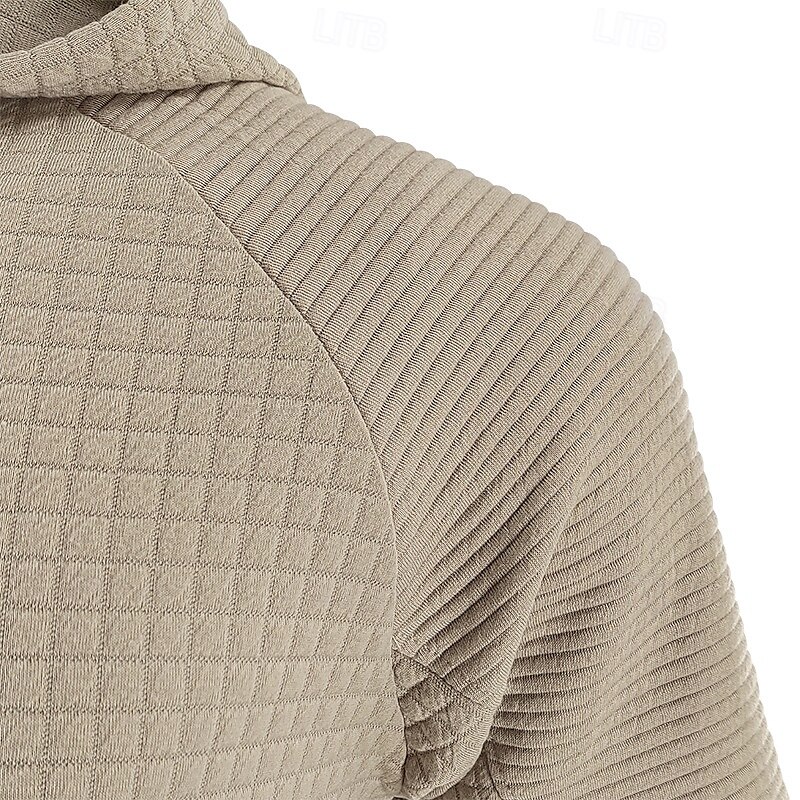 Herr Huvtröja Svart Vit Kaki Ljusgrå Mörkgrå Huva Slät Framficka Strukturerad Sport & Utomhus Dagligen Helgdag Polyester Streetwear Grundläggande Ledigt Vår & Höst Kläder Pull Tröjor Långärmad 2025 - $24.99 –P5