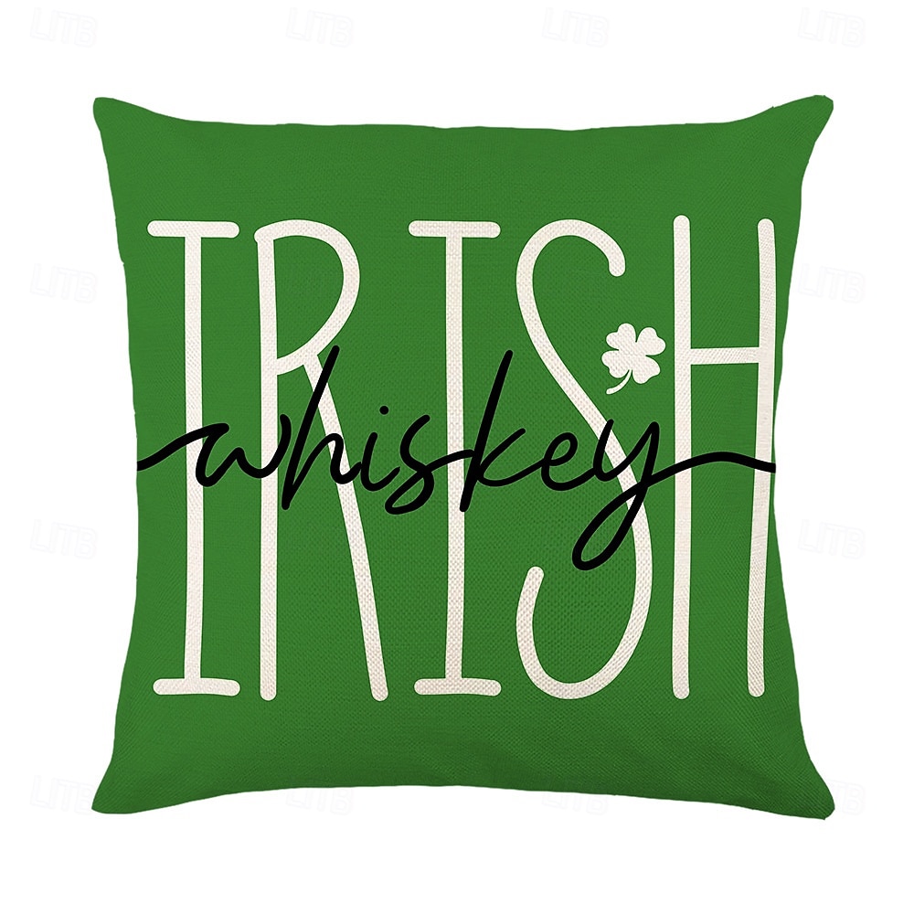 dekorativa slängkuddar fodral saint patrick's day 1 st shamrock mjukt fyrkantigt kuddfodral örngott för sovrum vardagsrum soffa soffstol 2025 - $12.99 –P12