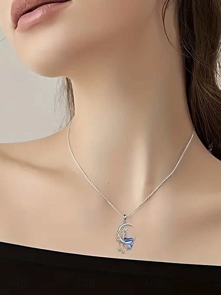 Collar cromado de moda para mujer, lindo collar geométrico clásico de sirena, encantador collar geométrico para fiesta, día de San Valentín, calle 2025 - $18.99 –P4