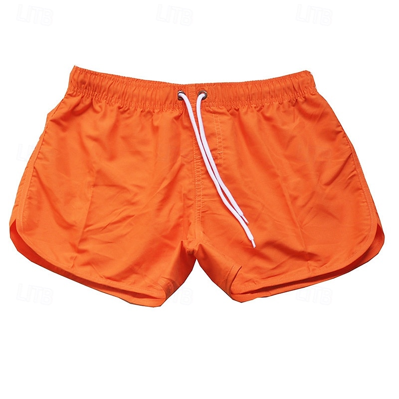 Férfi Fürdőnadrág Úszónadrágok Deszkás short Fürdőruha Zsinór Úszás Szörfözés Tengerpart Vízi sportok Egyszínű Nyár Tavasz 2025 - $12.99 –P15