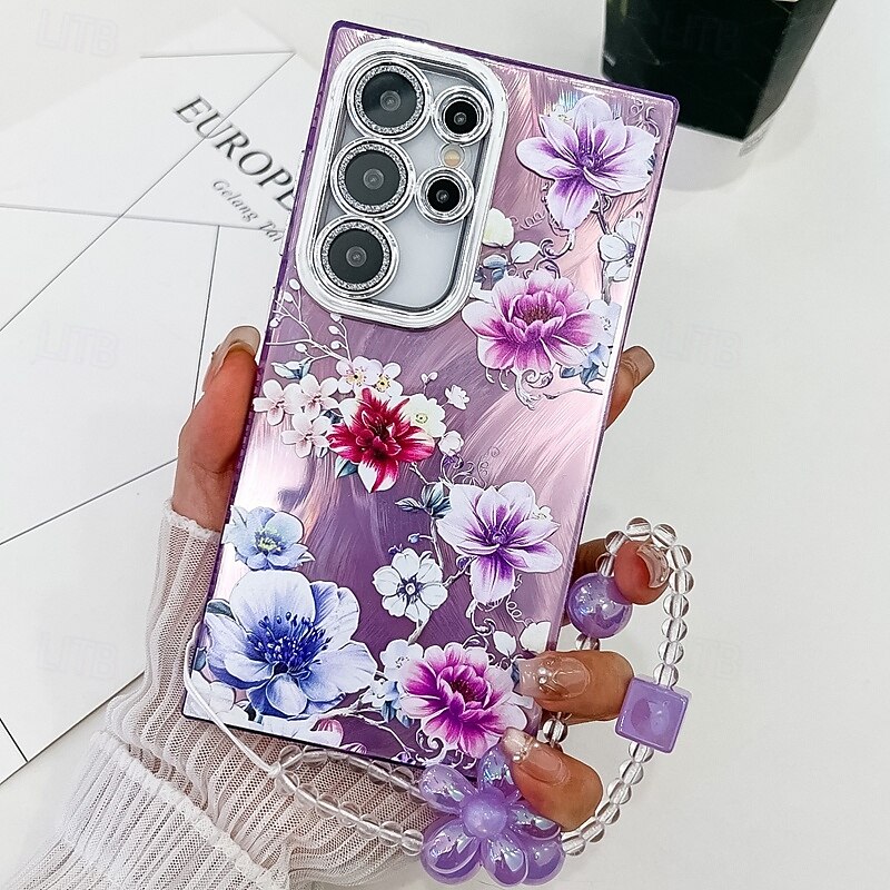телефон Кейс для Назначение SSamsung Galaxy S24 Ultra S24 Plus S24 S24 ФЭ S23 Ultra А55 А35 А25 А15 5Г S25 Ультра Кейс на заднюю панель с ремешком на запястье Защита от удара Ретро ТПУ ПК 2025 - $15.99 –P10