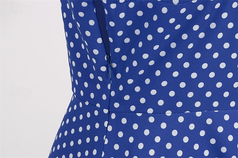 Elegante Classico Anni 1950 Vestito A Pois Linea ad A Costume Per donna San Valentino Evento / Festa Data Tè Adulti Vestito Primavera & Estate del 2025 a $21.99 –P15