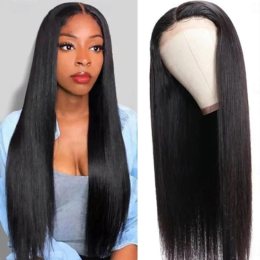 Conjunto de cabelo liso humano completo de 10 a 30 polegadas, 5x5, renda frontal, cabelo liso, densidade de 150% de 2026 por $152.99 –P1