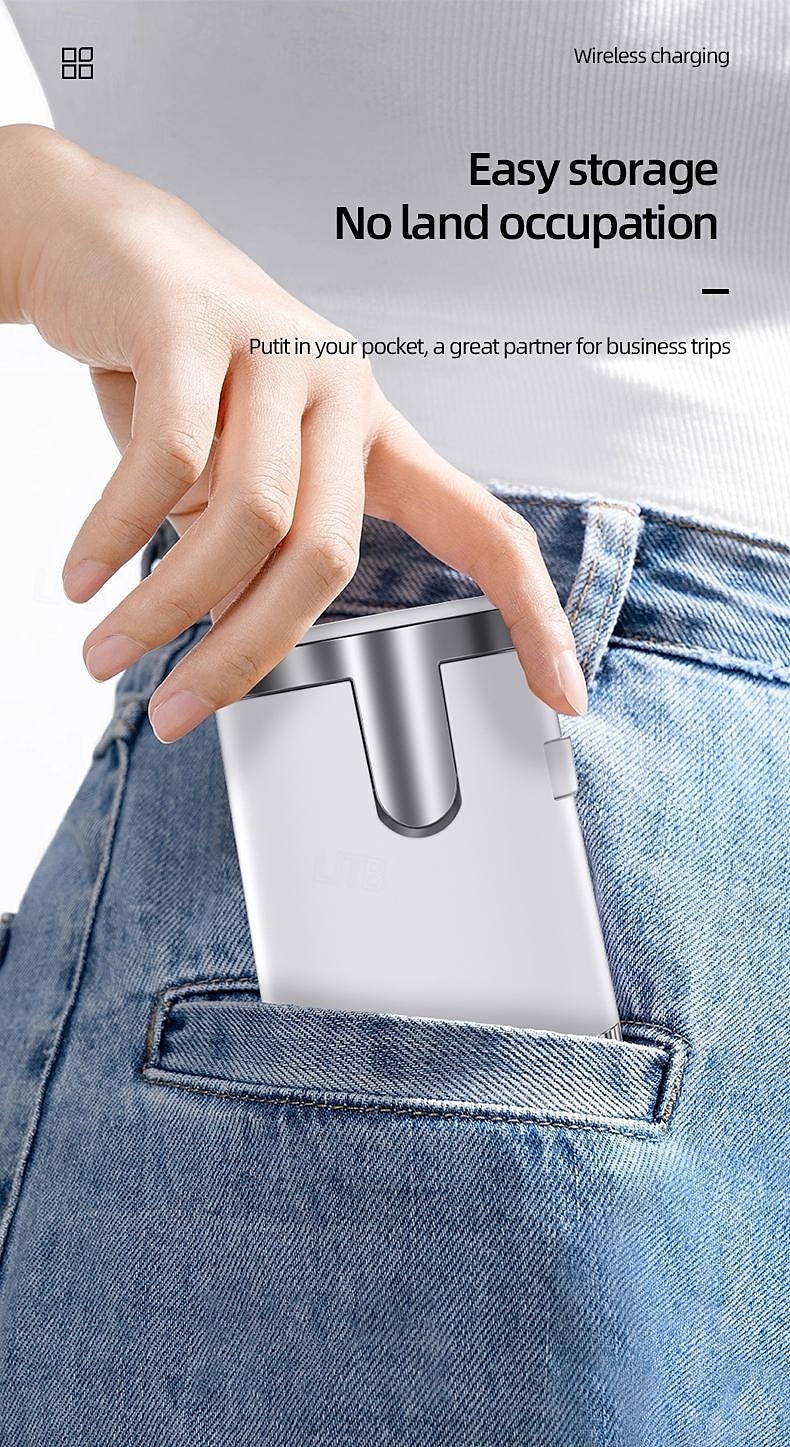Wireless Charger Wireless Charging Station CE Certified Magnetic For Smart Watch Compatible with any wireless charging enabled devices Airpods 3 2 Pro 2 2025 - $52.99 –P3