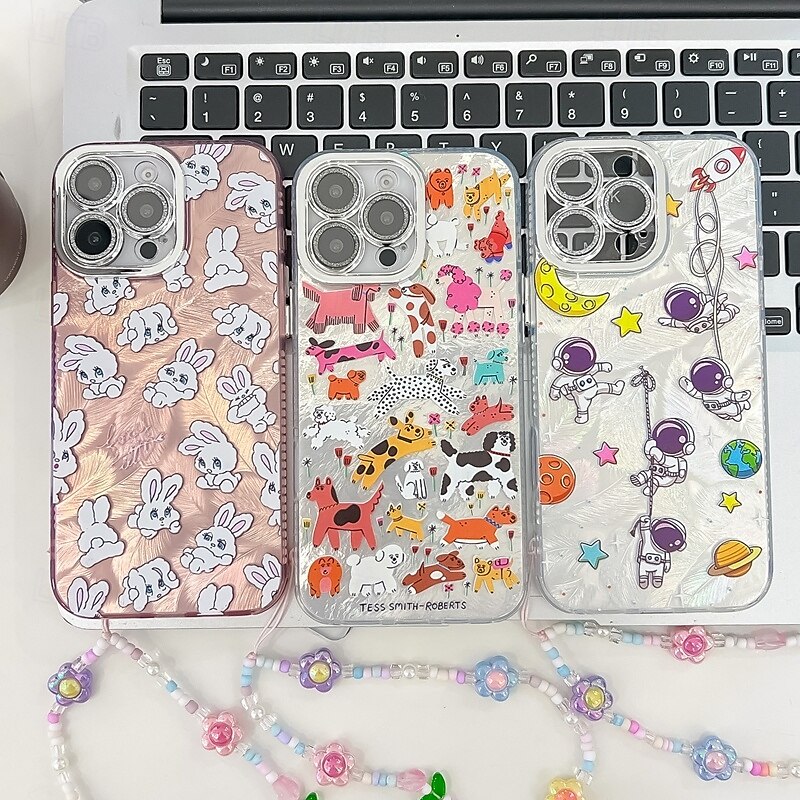telefone Capinha Para iPhone 16 Pro Max Plus iphone 15 iPhone 15 Pro Max iPhone 14 Pro Max iPhone 13 Pro Max Capa traseira com pulseira Antichoque Retro TPU Vidro Temperado de 2025 por $15.99 –P2