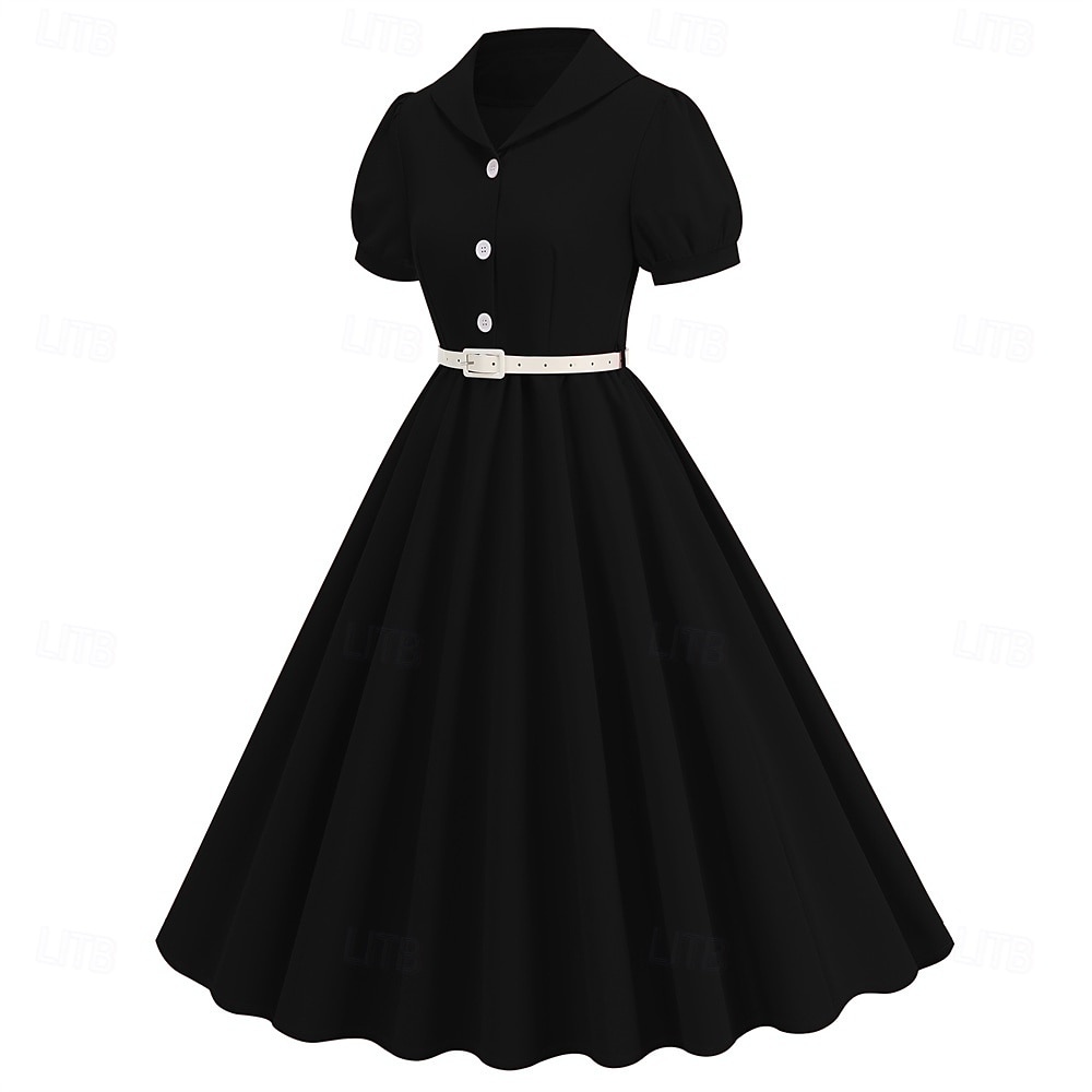 Retro Vintage 1950s Cocktail Dress Dress Flare Dress Solid Color Fancy Dress Women's Masquerade Event / Party Bachelorette Party Festival Adults' Dress Homecoming Dresses 2025 - $34.99 –P9