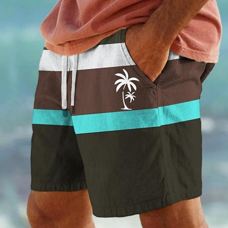 Ανδρικά Σορτσάκια Κολύμβησης Μαγιό Βερμούδα Ριγέ Κορδόνι Με τσέπες Γρήγορο Στέγνωμα Με τσέπες Σορτς παραλίας Μαγιό Σέρφινγκ Παραλία Θαλάσσια Σπορ Καλοκαίρι 2026 - $13.99 –P4