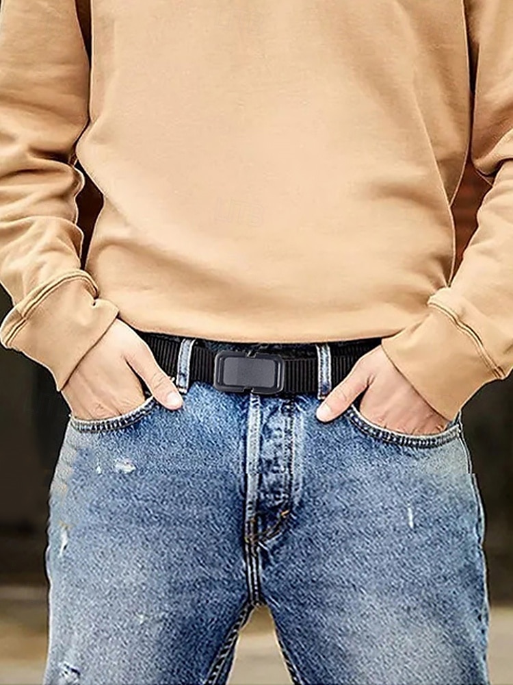 Men's Tactical Nylon Belt with Heavy-Duty Quick-Release Buckle, Adjustable Durable Design for Outdoor Activities, Hiking, and Casual Wear 2025 - $7.99 –P2