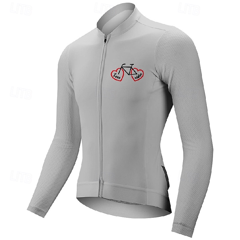 Herr Cykeltröja Grafisk Bokstav & Nummer Långärmad Cykel T-shirt Tröja med 3 bakfickor Bergscykling Snabb tork Anatomisk design Uppsugande Andningsfunktion sporter Mörkrosa Vit Rosa Kläder 2025 - $28.99 –P8