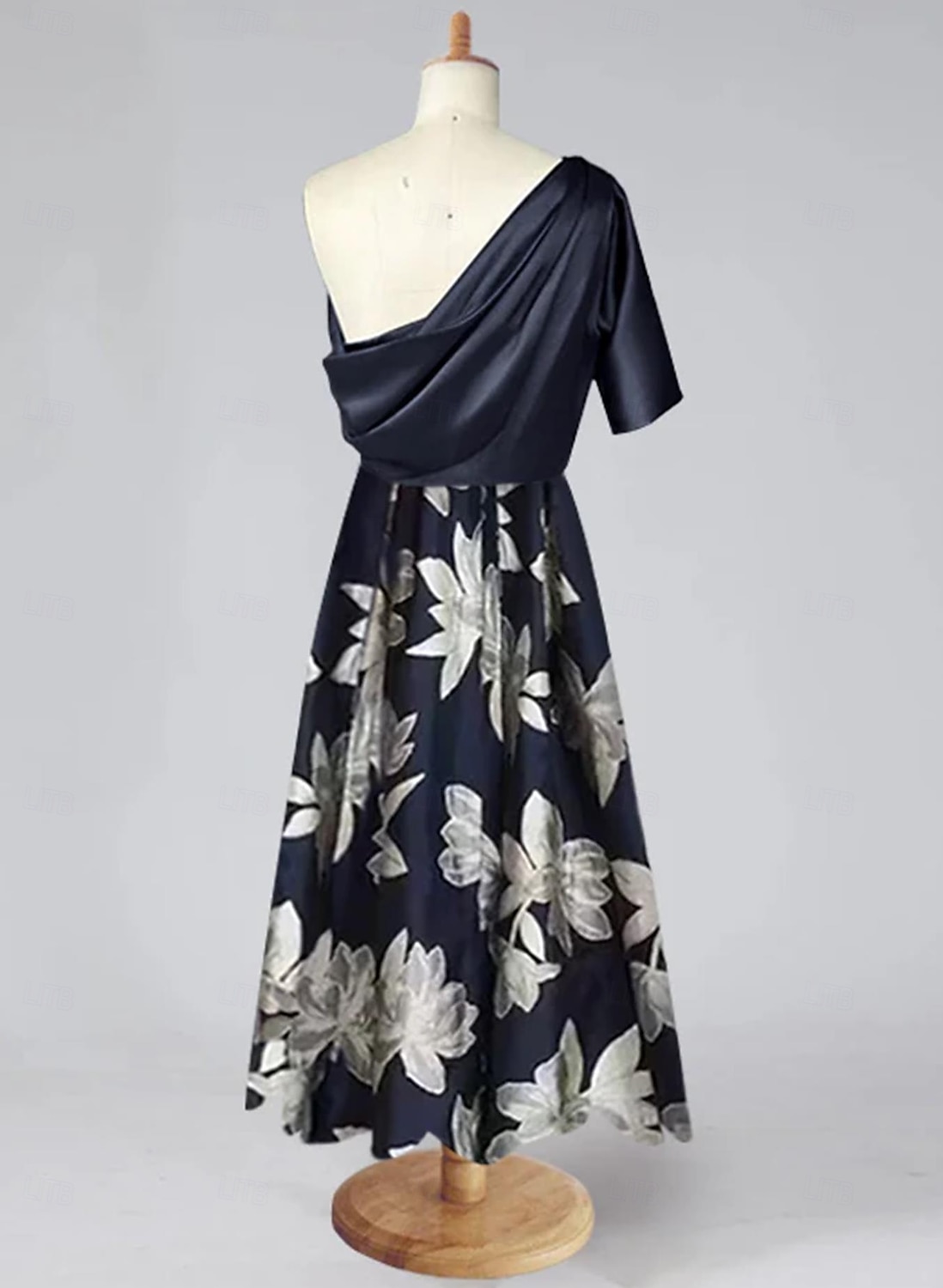 A-Linie Brautmutter Kleid Elegant Off-Shoulder Knöchellang Charmeuse Halblangarm mit Band/Rips-Rennkleid Hochzeitsgastkleid 2025 - $131.99 –P2
