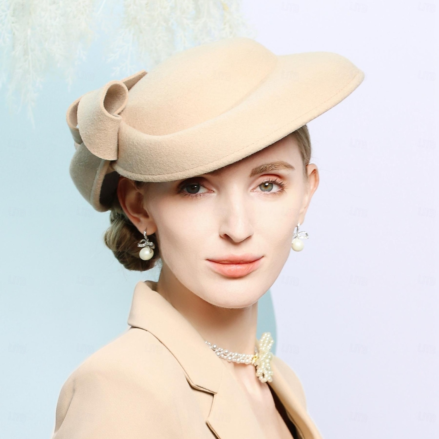 hattar 100 % ull fedora hatt fat hatt bröllop tefest elegant bröllop med pilbåge skarvning huvudbonader huvudbonader 2025 - $46.99 –P2