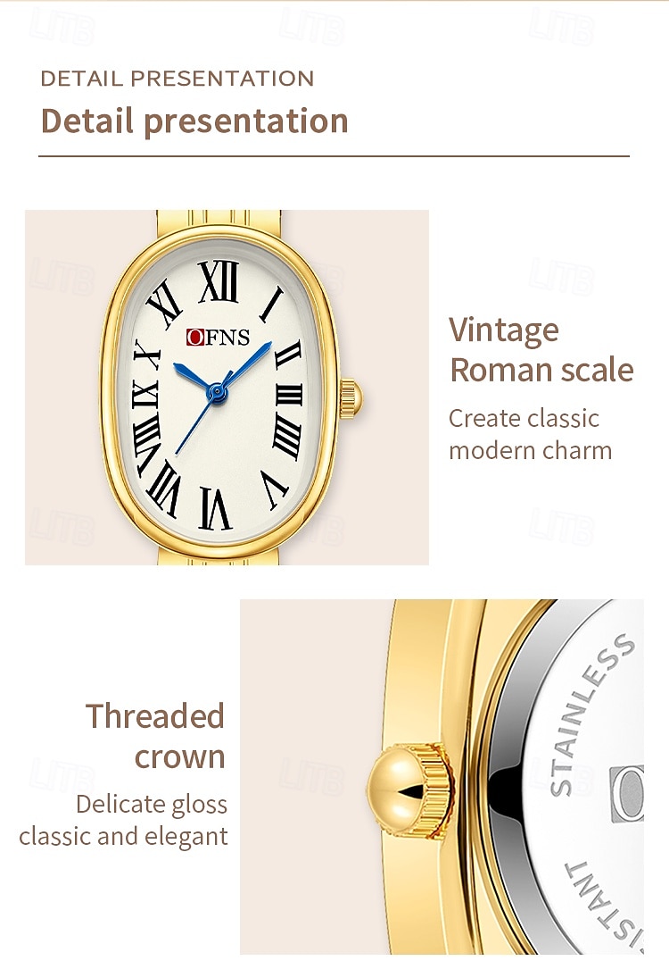 Women Quartz Watch Minimalist Luxury Fashion Business Waterproof PU Leather Stainless Steel Strap Watch 2025 - $38.99 –P18