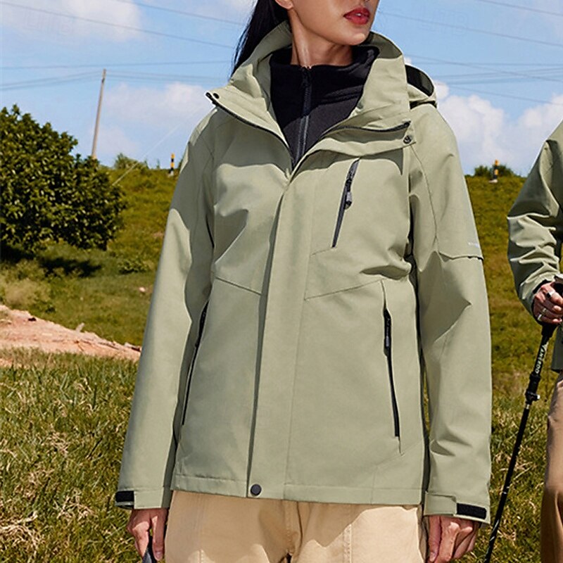 Mulheres Jaqueta Softshell Jaqueta de Trilha Inverno Ao ar livre Térmico / Quente Forro de Velocino A Prova de Vento Impermeável Jaquetas 3-em-1 Jaqueta de Inverno Jaqueta corta-vento Viajar Cinzento de 2025 por $92.99 –P7