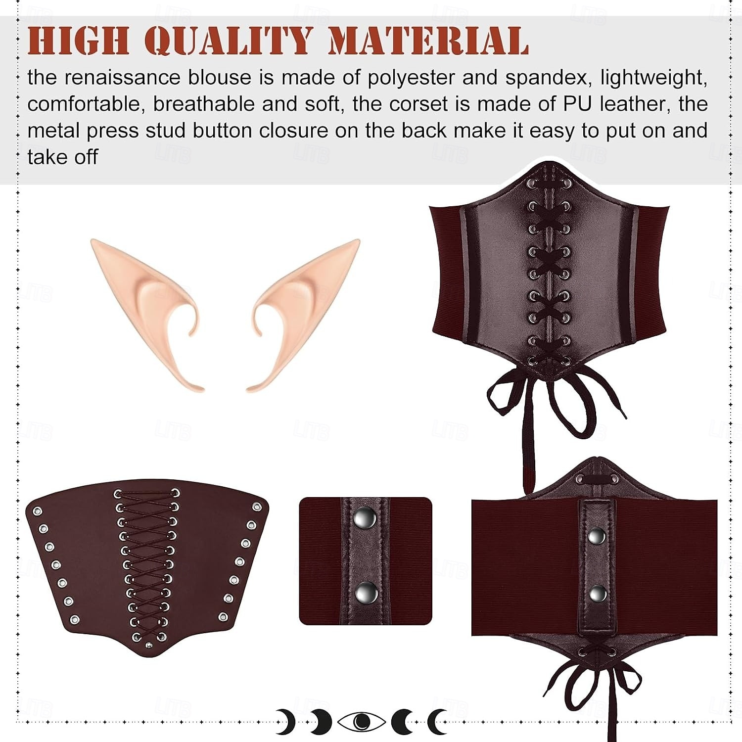 Ρετρό / Βίντατζ Μεσαίωνα Αναγέννησης Φορέματα Ζώνη Μέσης Αξεσουάρ Φανταχτερή Φόρεμα Γυναικεία Βίκινγκ Φαντασία Απόκριες Μασκάρεμα Επίδοση Σκηνή LARP Ενηλίκων Φόρεμα Περισσότερα Αξεσουάρ 2026 - $38.99 –P8