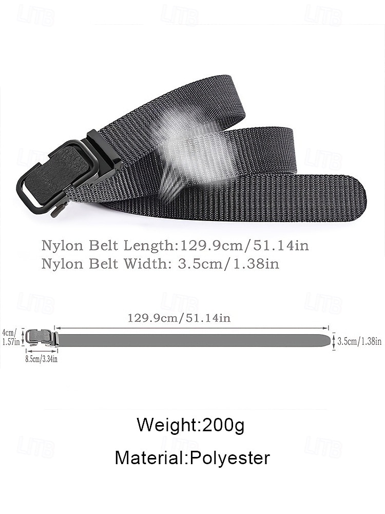 Men's Tactical Nylon Belt with Heavy-Duty Quick-Release Buckle, Adjustable Durable Design for Outdoor Activities, Hiking, and Casual Wear 2025 - $7.99 –P6