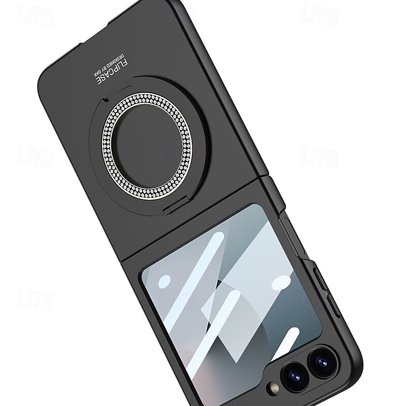 2025年 電話 ケース 用途 サムスンのギャラクシー Z Flip 3 バックカバー スタンド付き 耐衝撃 レトロ風 強化ガラス PC  コレクション – $27.99 –P7