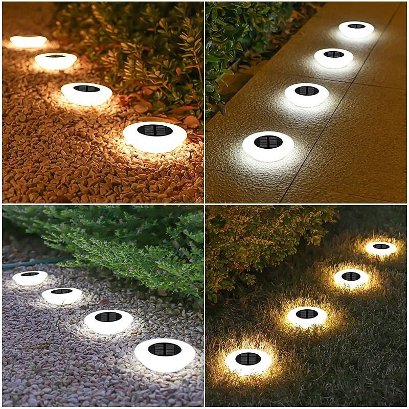 4 stücke solar boden licht solar rasen lichter wasserdicht im freien garten lampe led boden lichter für garten hof einfahrt terrasse rasen dekoration 2025 - $34.99 –P5