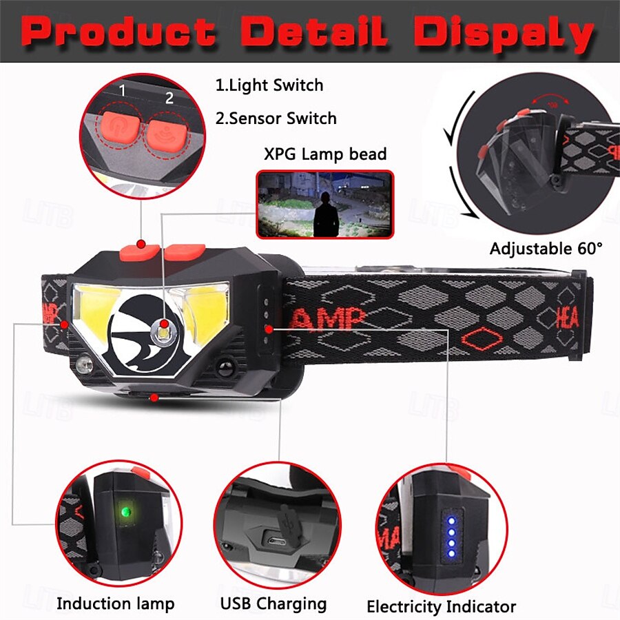 thumbnail image 2 of Lumen Ultra-Light Rechargeable LED Headlamp 2-Pack - White & Red Light 2 of 5