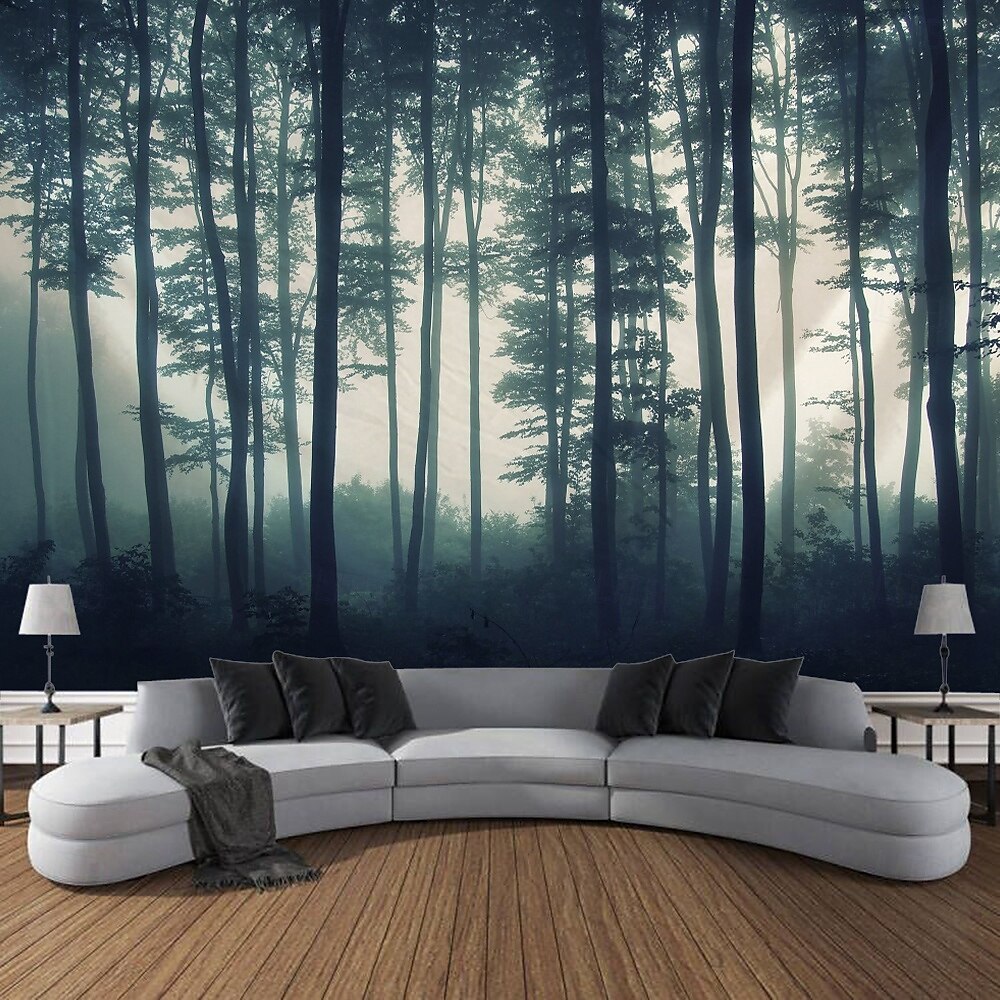 paisagem floresta tapeçaria pendurada arte de parede grande tapeçaria mural decoração fotografia pano de fundo cobertor cortina casa quarto sala de estar decoração de 2025 por $16.99 –P3