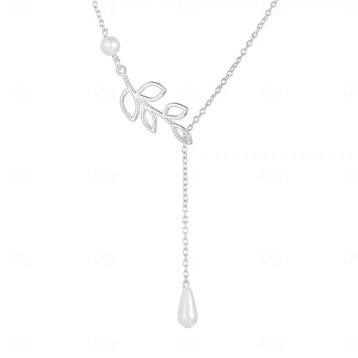 Collana Argento placcato Cromo Per donna Lusso geometrico Di forma geometrica Collana Per Feste del 2025 a $14.49 –P4
