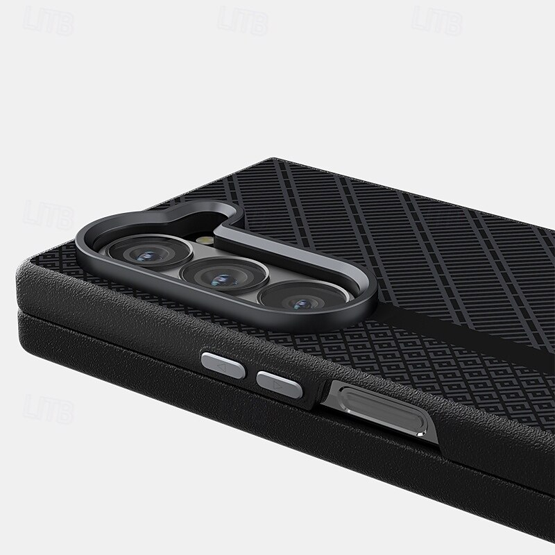 Phone Case For Samsung Galaxy Z Fold 7 Z Fold 6 Z Fold 5 Magnetic Adsorption Magnetic Support Wireless Charging Shockproof Armor PC PU Leather 2025 - $19.99 –P11