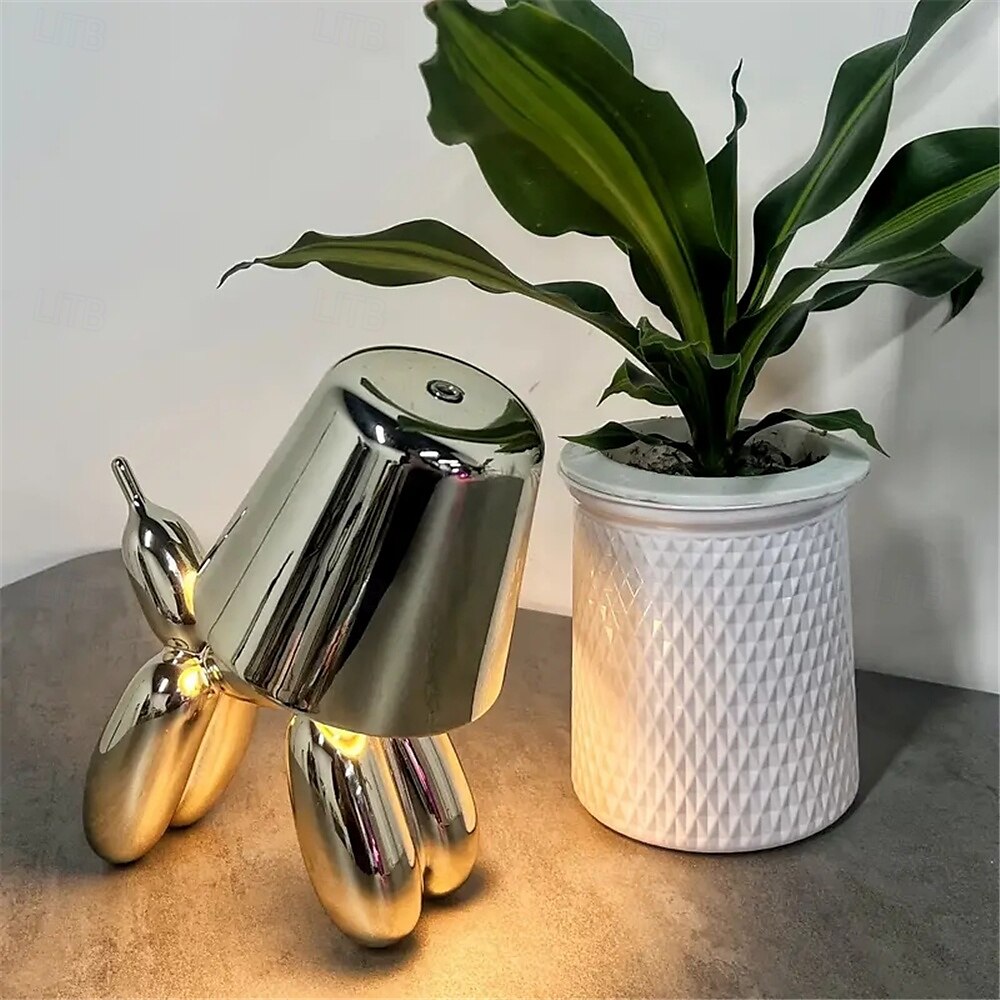 Candeeiro de mesa de cão de máquina de desenho animado - regulação por toque &combinação de cores, luz noturna LED alimentada por USB para uso em leitura interna de 2025 por $54.99 –P6