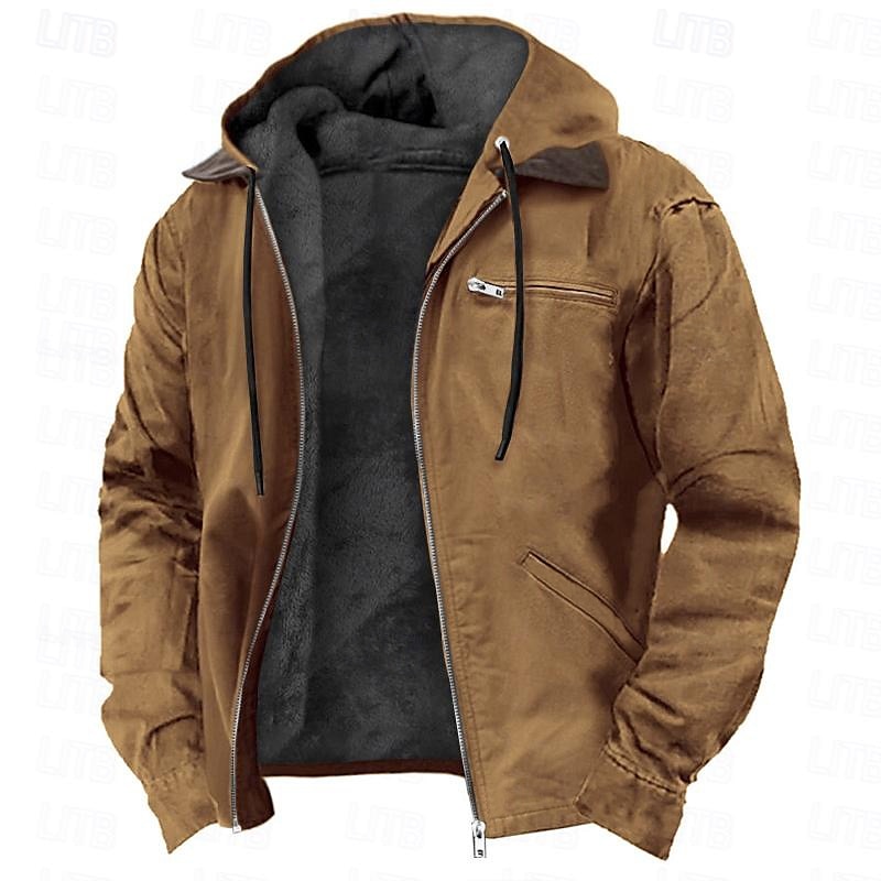 Męskie Bluza z Kapturem Rozpinana bluza z kapturem Szerpa Linend Zieleń wojskowa Niebieski Brązowy Szary Kaptur Równina Kieszeń Sport i turystyka Codzienny Święto Zabytkowe Moda miejska Codzienny 2025 - €51.99 –P6