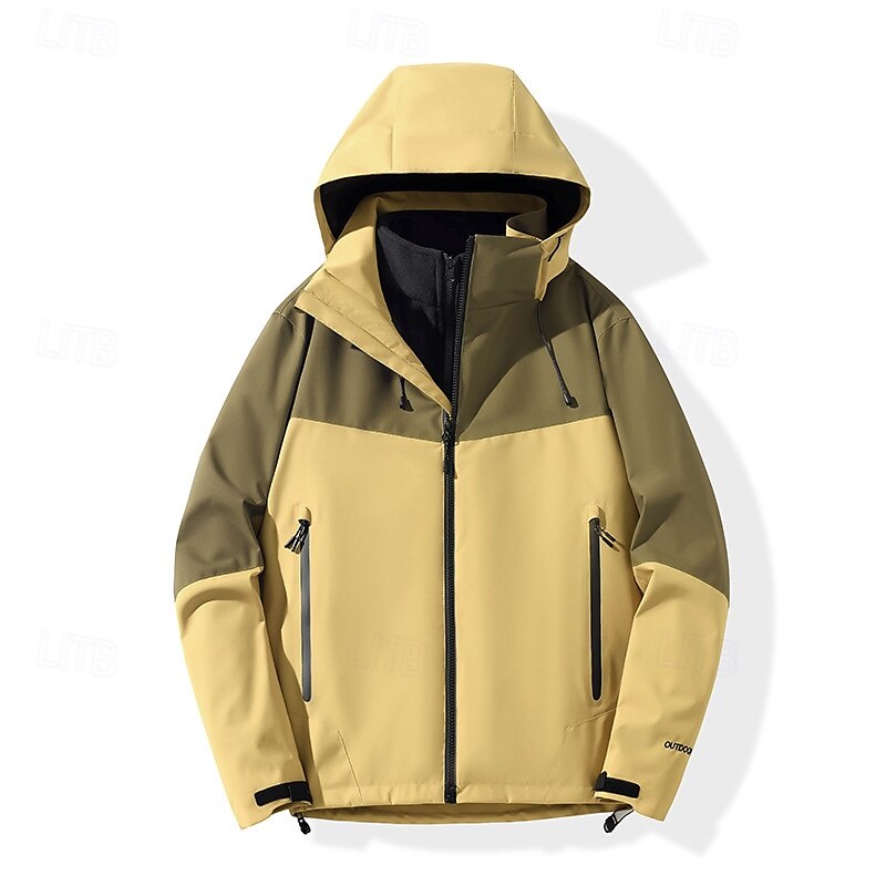 Homens Jaqueta Softshell Jaqueta de Trilha Inverno Ao ar livre Bloco de cor Térmico / Quente A Prova de Vento Impermeável Jaquetas 3-em-1 Jaqueta de Inverno Jaqueta corta-vento Viajar Preto Branco de 2025 por $82.99 –P4