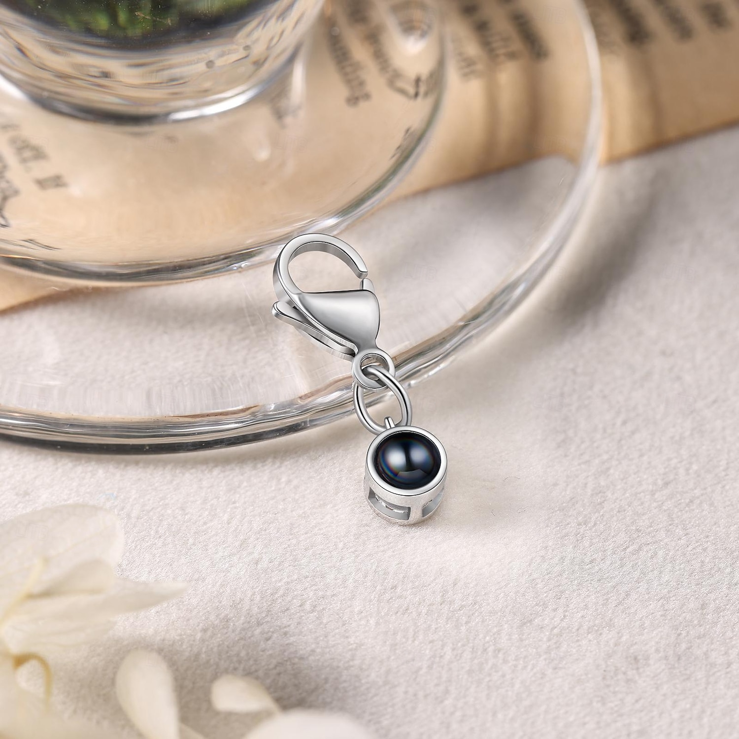 Personlig tilpasset projeksjonsnøkkelring gave til bryllup par pendel i rustfritt stål med fotoprosjektstein fanger dyrebare øyeblikk bryllupsgave par kvinner og elskere 2025 - $18.49 –P5